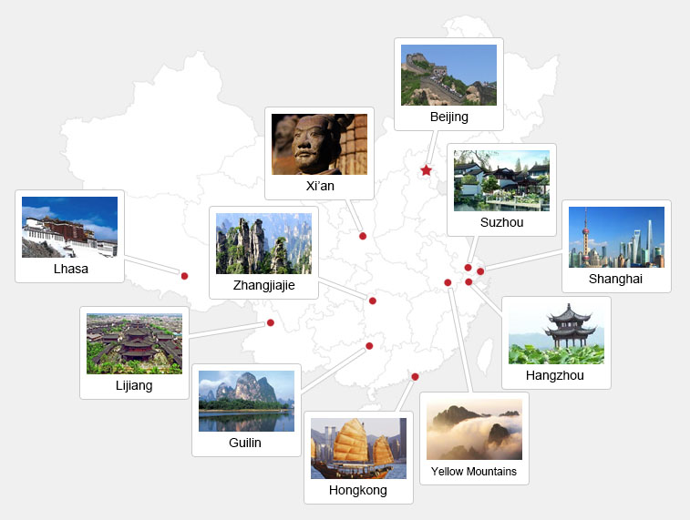 China main cities map